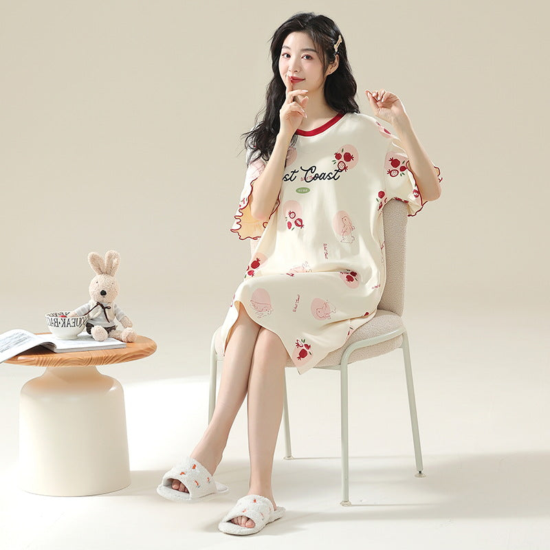 100% Pure Cotton Cloud-Soft Short Sleeve Pajamas