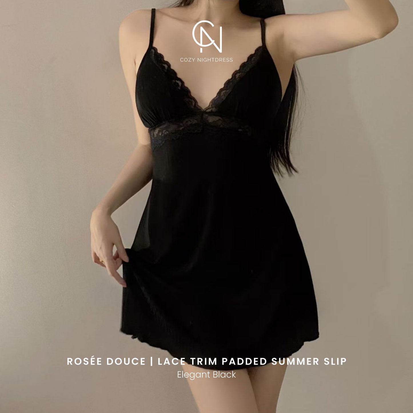 Rosée Douce | Lace Trim Padded Summer Slip