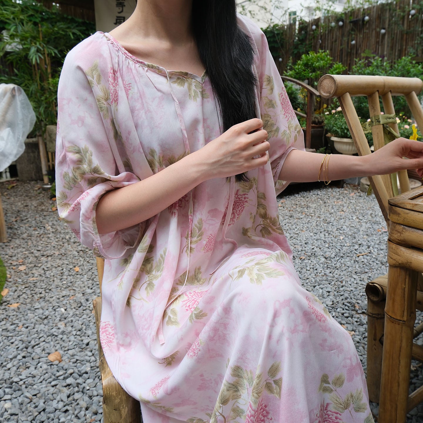 Serenia Dress | Chinoiserie Nightwear