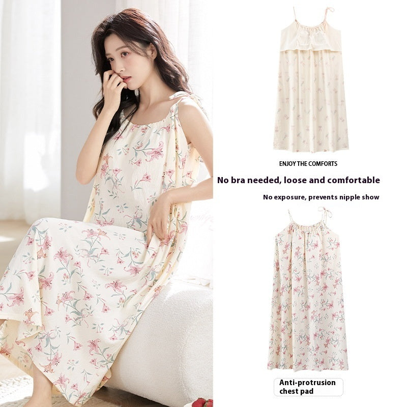 CloudSoft | Cotton-Feel Camisole Sleep Dress