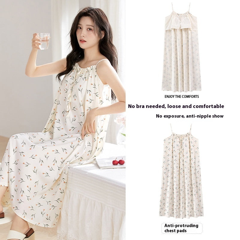 CloudSoft | Cotton-Feel Camisole Sleep Dress