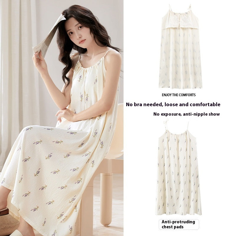 CloudSoft | Cotton-Feel Camisole Sleep Dress