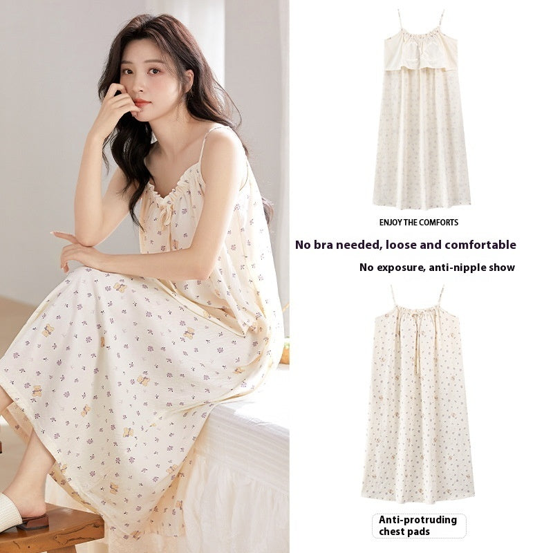 CloudSoft | Cotton-Feel Camisole Sleep Dress