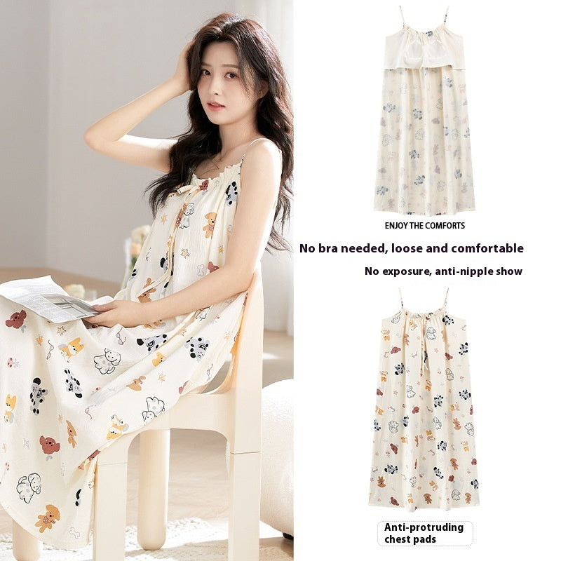 CloudSoft | Cotton-Feel Camisole Sleep Dress