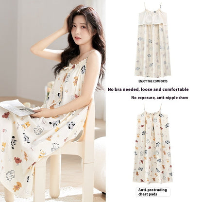 CloudSoft | Cotton-Feel Camisole Sleep Dress