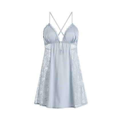Amoura | French Lace Slip Dress with Matching Robe