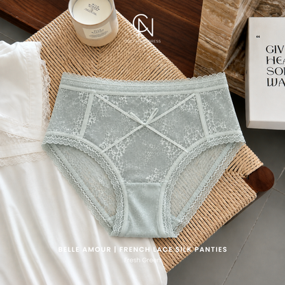 Belle Amour | French Lace Silk Panties
