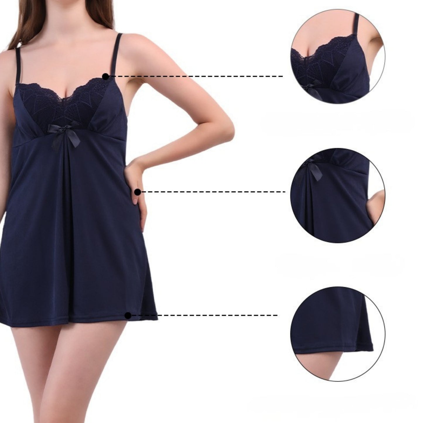 La Nuit | French-Inspired Lace Slip Dress & Robe Set