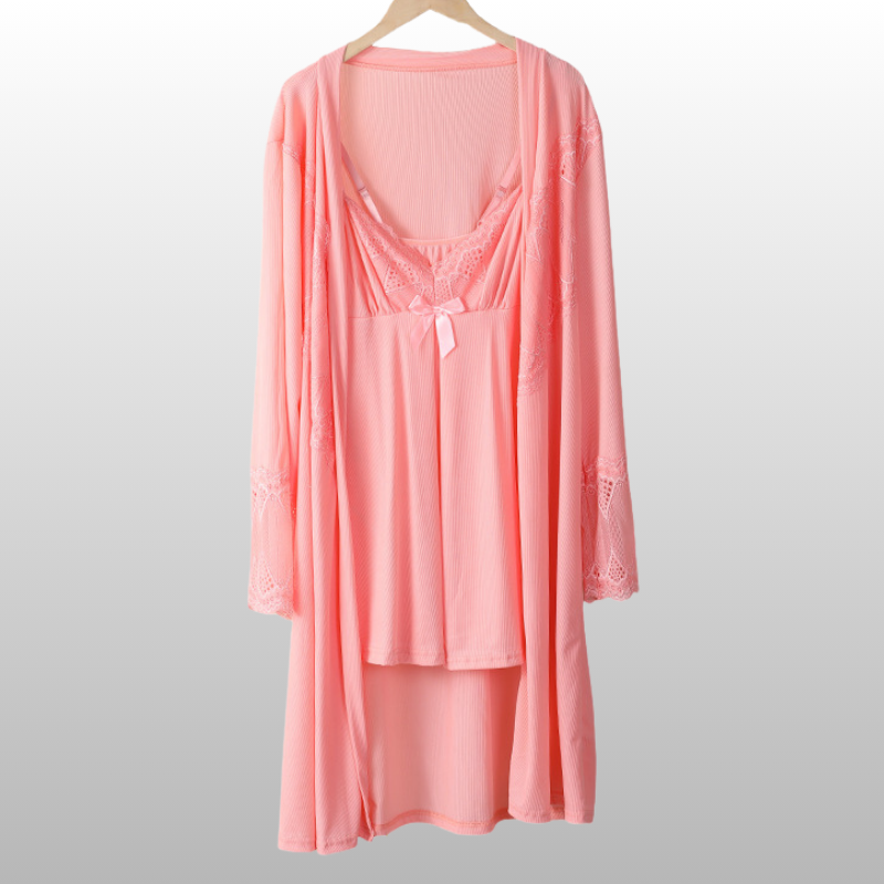 La Nuit | French-Inspired Lace Slip Dress & Robe Set