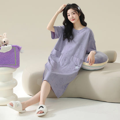 100% Pure Cotton Cloud-Soft Short Sleeve Pajamas