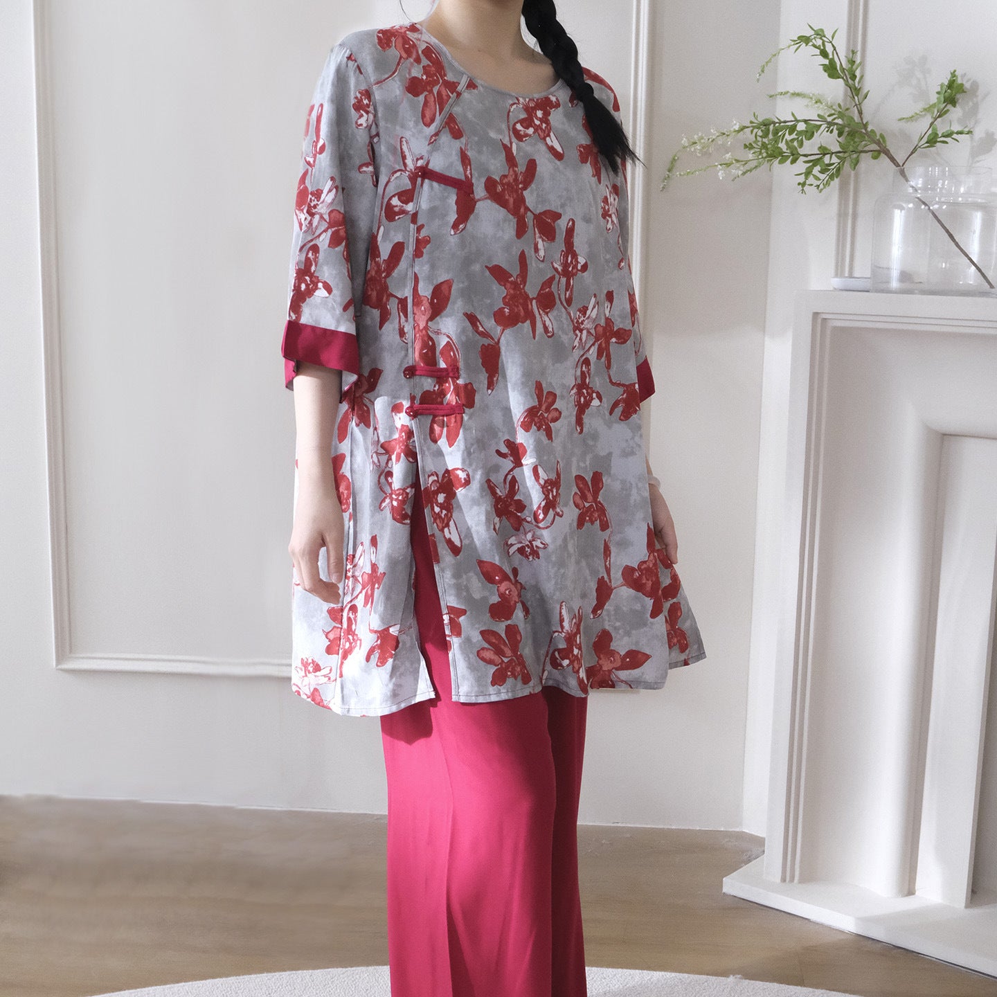 Chinoiserie | Cotton Silk Pajama Set