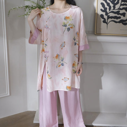 Chinoiserie | Cotton Silk Pajama Set