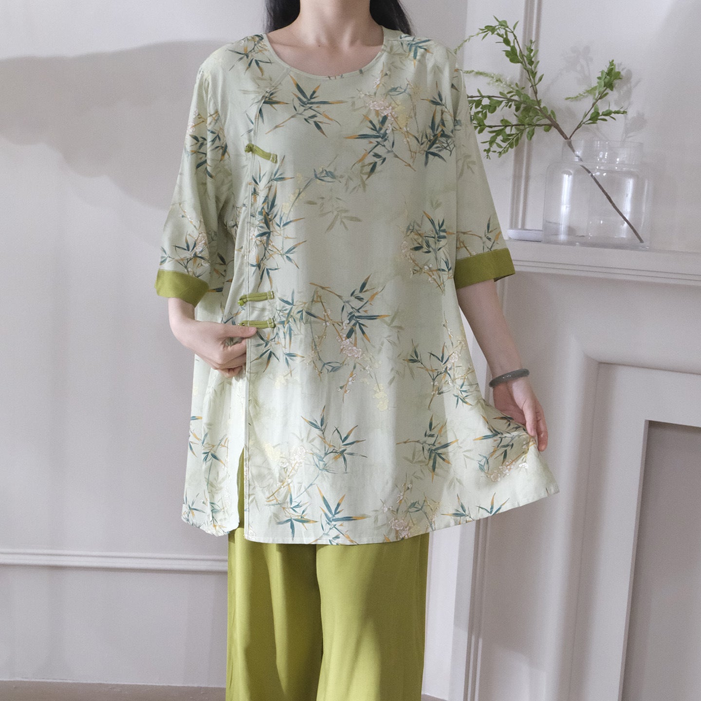 Chinoiserie | Cotton Silk Pajama Set