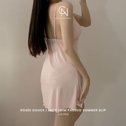 Rosée Douce | Lace Trim Padded Summer Slip