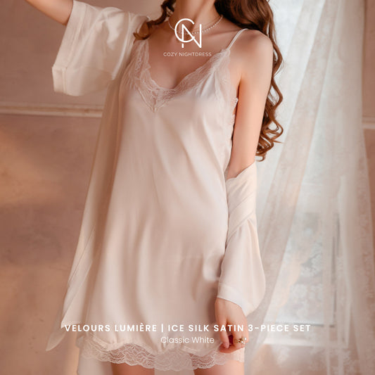 Velours Lumière | Ice Silk Satin 3-Piece Set