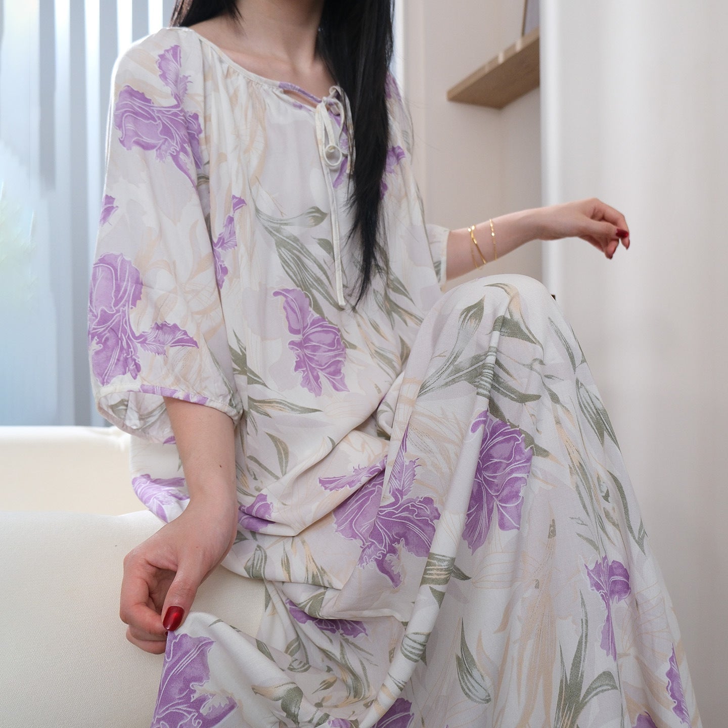 Serenia Dress | Chinoiserie Nightwear