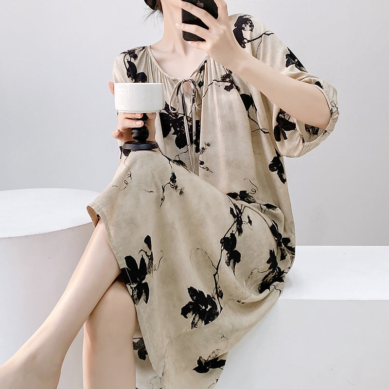 Serenia Dress | Chinoiserie Nightwear
