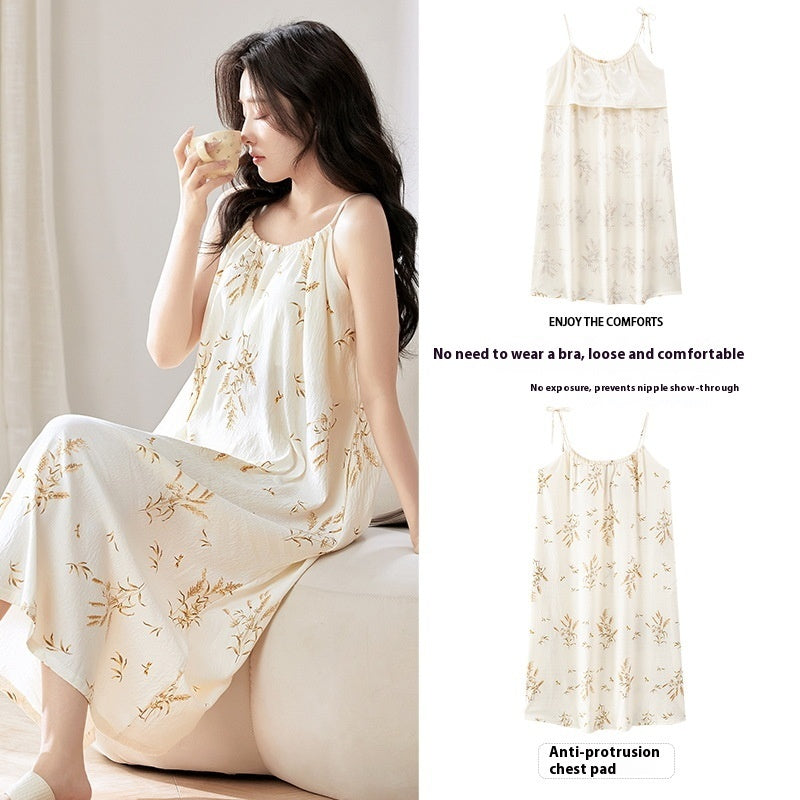 CloudSoft | Cotton-Feel Camisole Sleep Dress