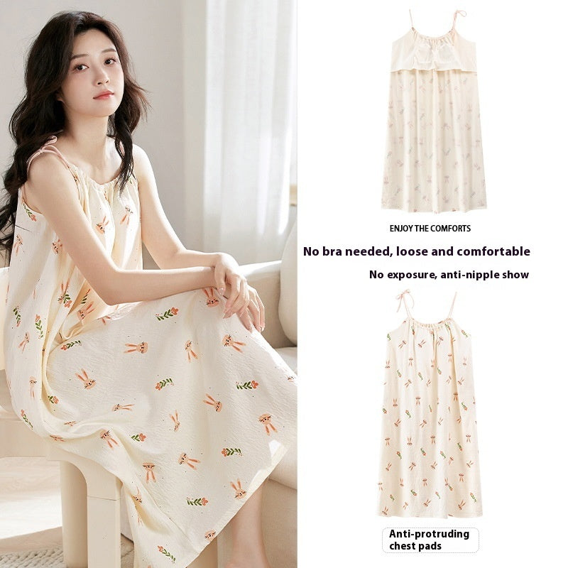 CloudSoft | Cotton-Feel Camisole Sleep Dress