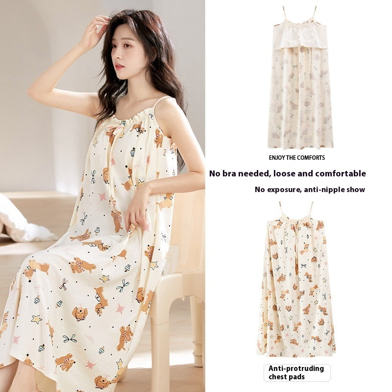 CloudSoft | Cotton-Feel Camisole Sleep Dress