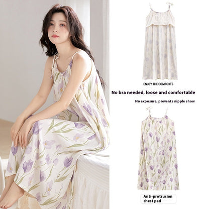 CloudSoft | Cotton-Feel Camisole Sleep Dress