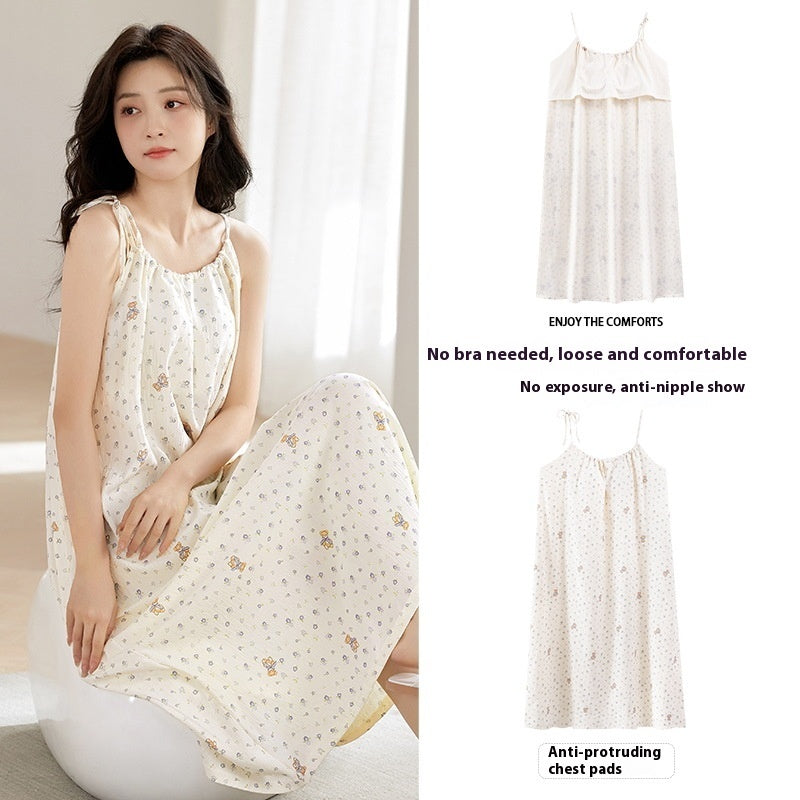 CloudSoft | Cotton-Feel Camisole Sleep Dress