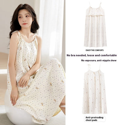 CloudSoft | Cotton-Feel Camisole Sleep Dress