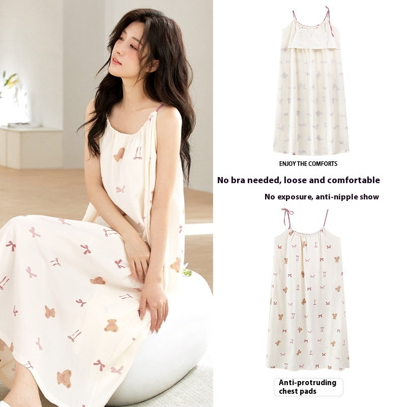 CloudSoft | Cotton-Feel Camisole Sleep Dress